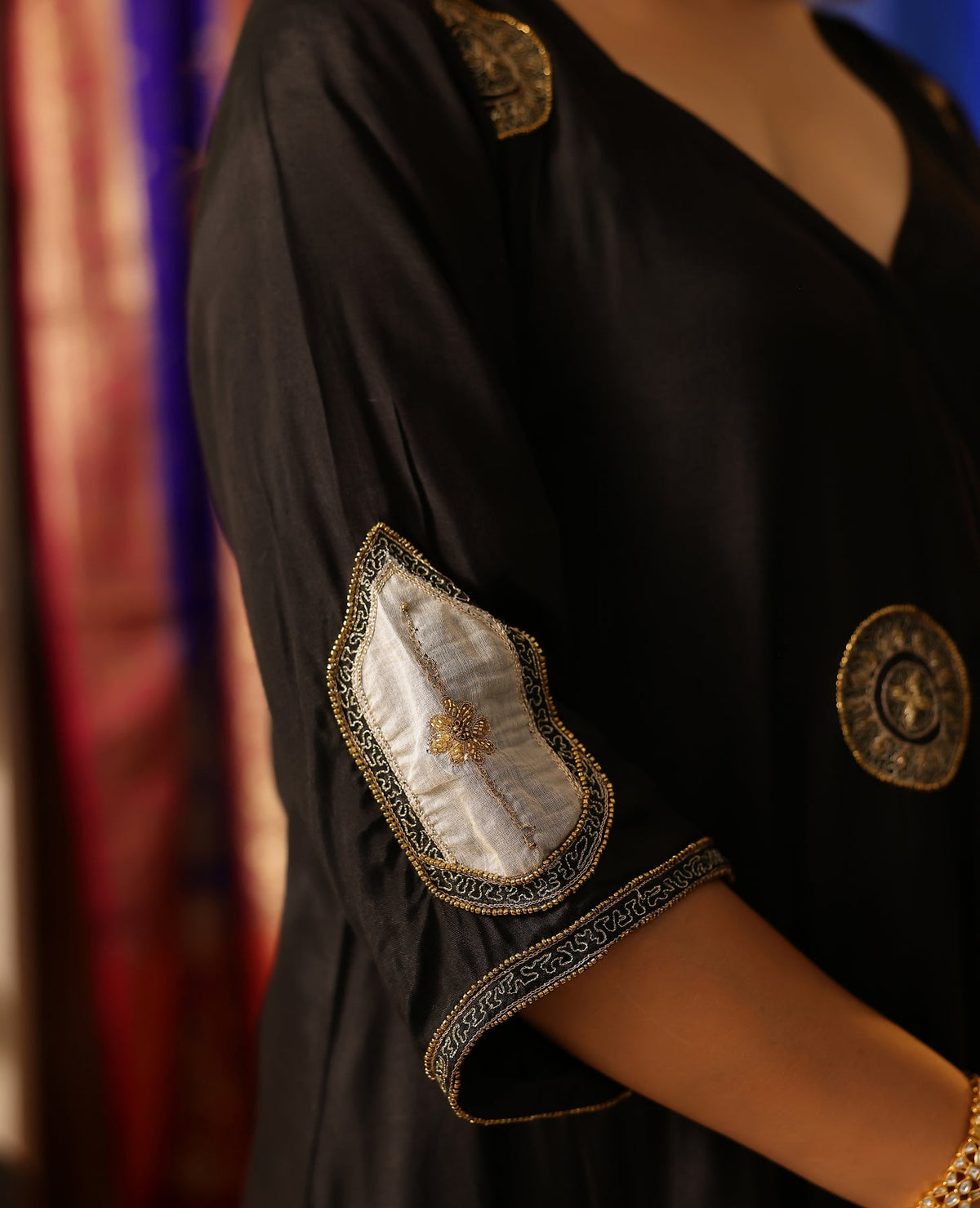 Raag Black Muslin Suit Set