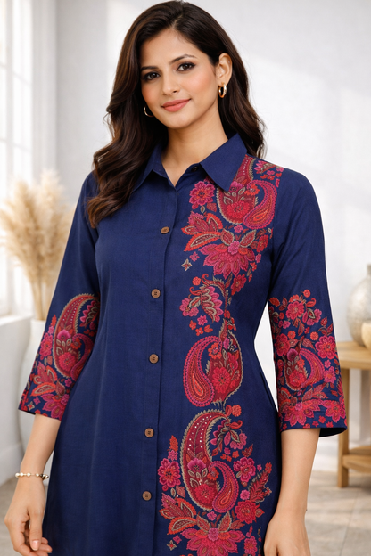 Reet Indigo Paisley Co-ord Set