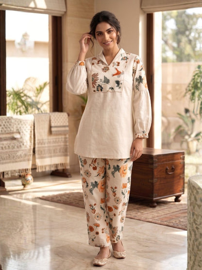 Rashmika Pearl Cotton Co-ord Set