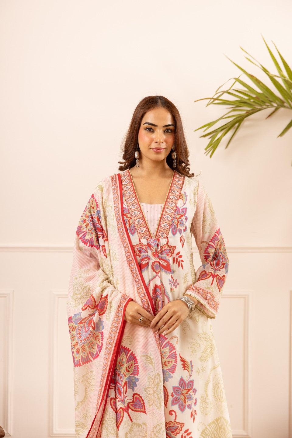 Karen ecru cotton suit set