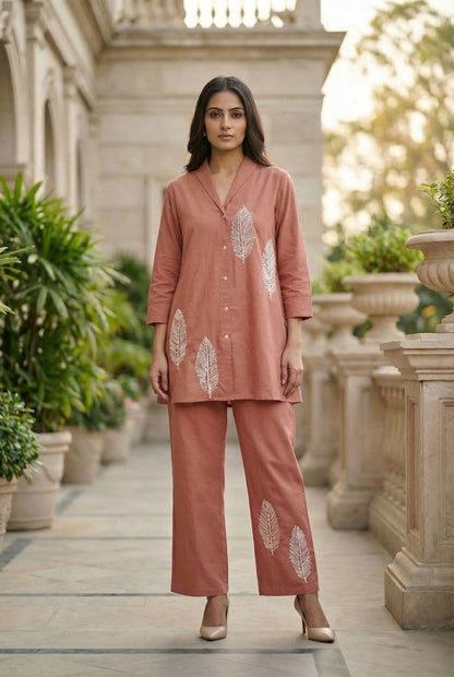 Sargi squash embroidery cotton co-ord set