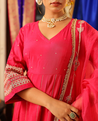 Riya Pink Muslin Suit Set
