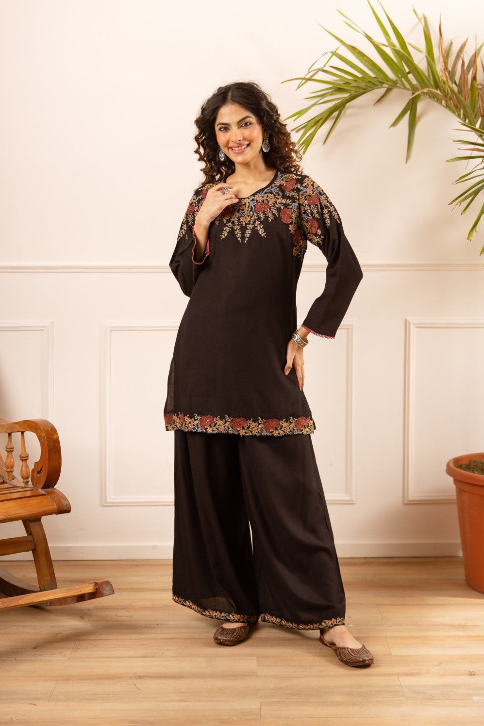 Karen charle Cotton embroidery co-ord set