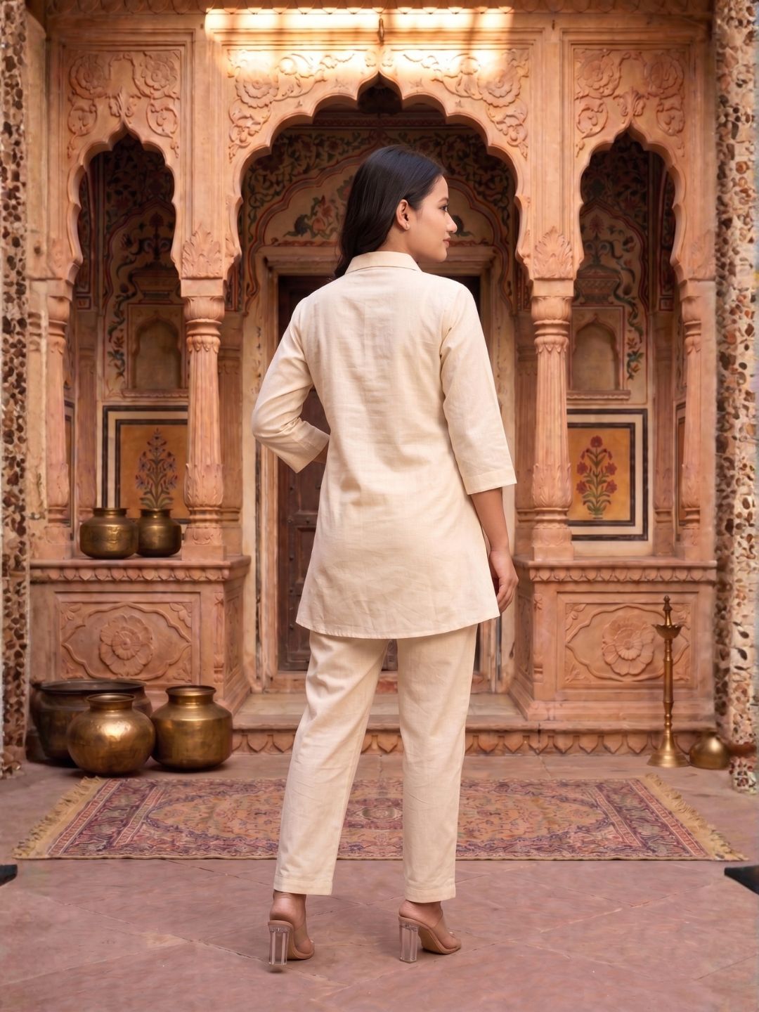 SNEHA ANGEL EMBROIDERED COTTON CO-ORD SET