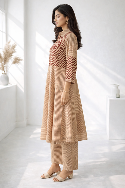 Surbhi Terra Printed Cotton Kurta Pant Set