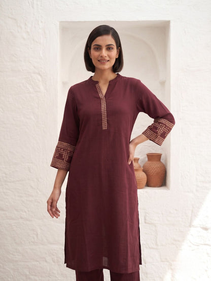 Tina Choco Embroidered Co-ord Set