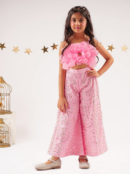 Bollywood Tadka Pink Jumpsuit for Girls