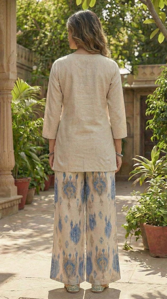 Tuscan cobalt cotton co-ord set
