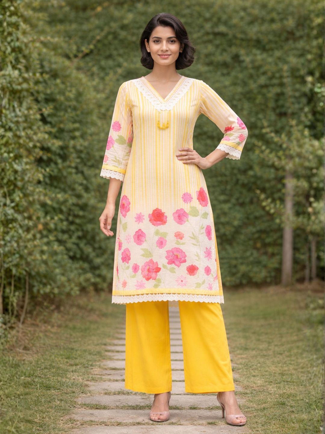 Punita Amber Cotton Suit Set