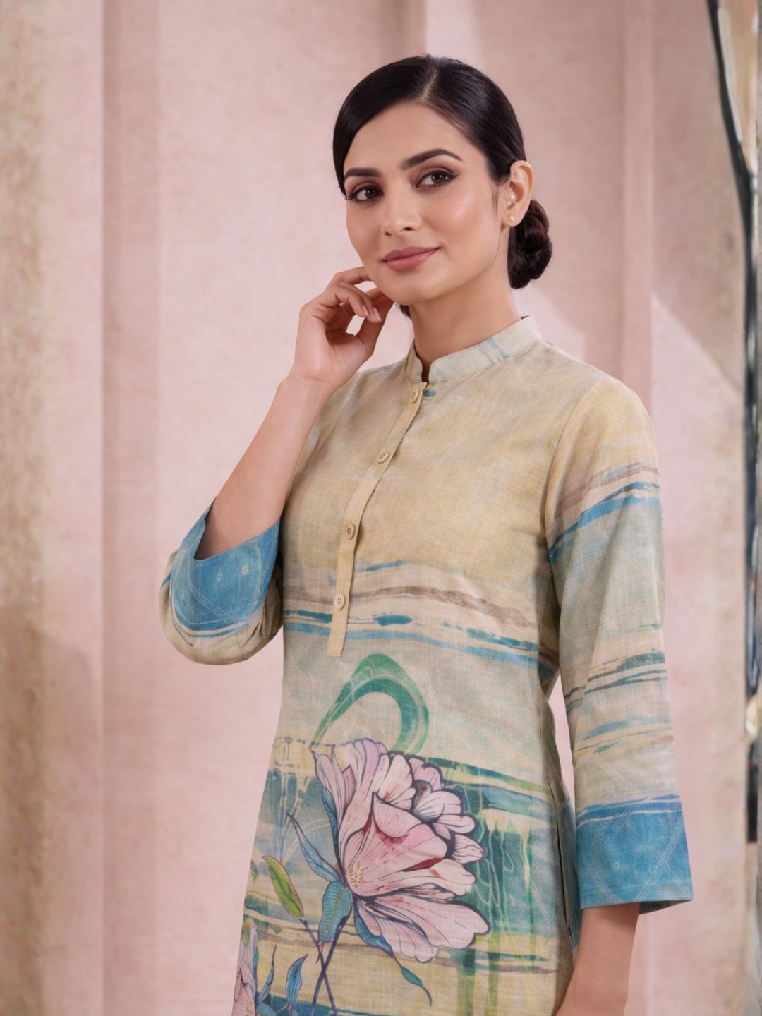 Shanti Lime Printed Co-ord Set