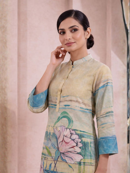 Shanti Lime Printed Co-ord Set