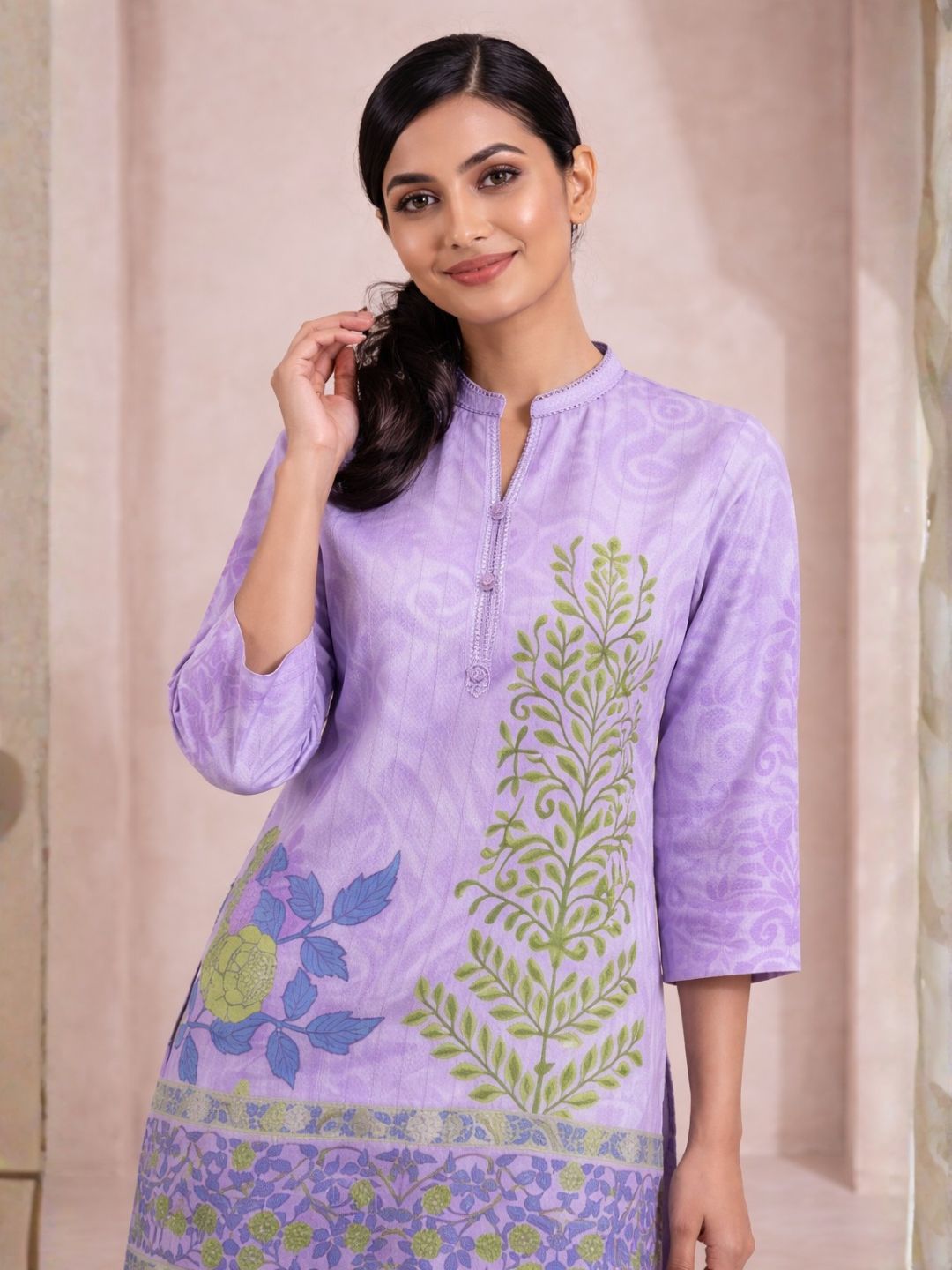 Shanti Lavender Printed Co-ord Set