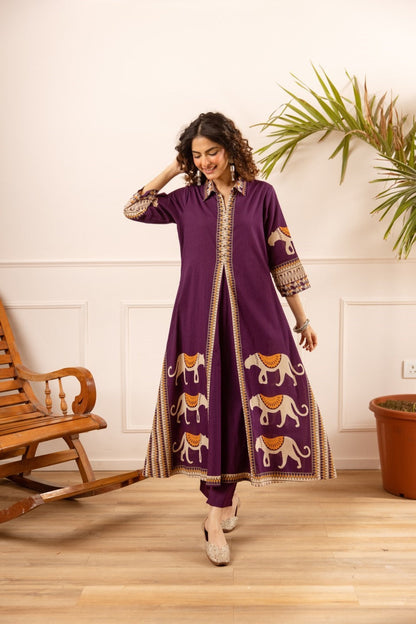 Karen aztec printed cotton kurta pant set