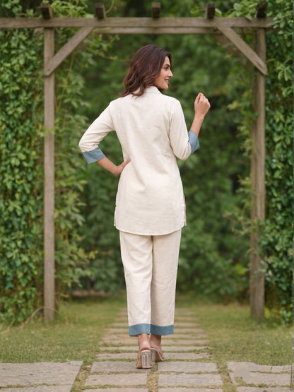 Viyona alabaster cotton co-ord set