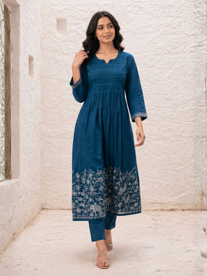 Vairagi Nile Cotton Embroidered Suit Set
