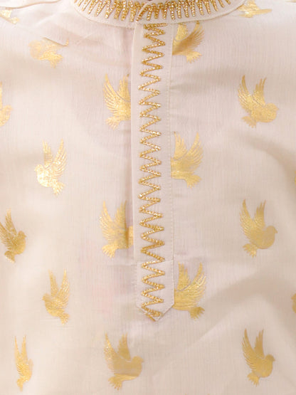 Mishti Off White Kurta and Pyjama For Boys