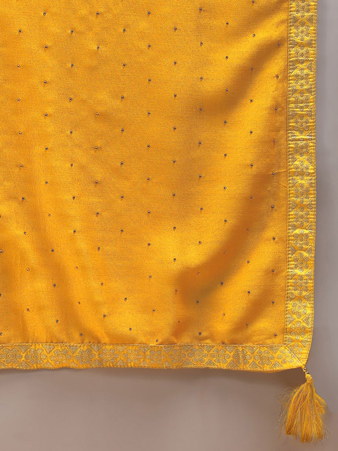 Dhiyona KL Floral Embroidered Sequinned Yoke or Border Straight Kurta Sharara & With Dupatta