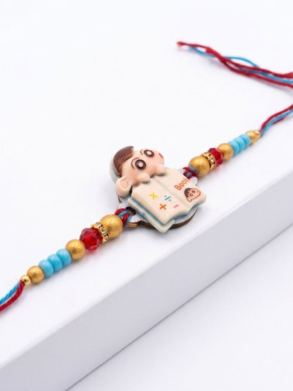 Dhiyona Kids Shinchan Character Artificial Beads Thread Rakhi