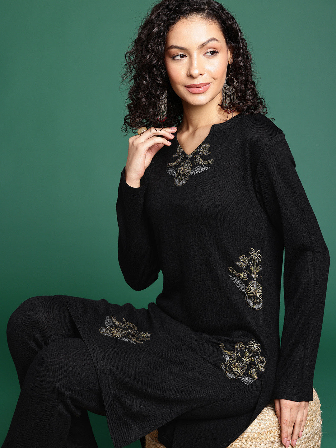 Ethnic Motifs Printed Regular Kurta With Trousers