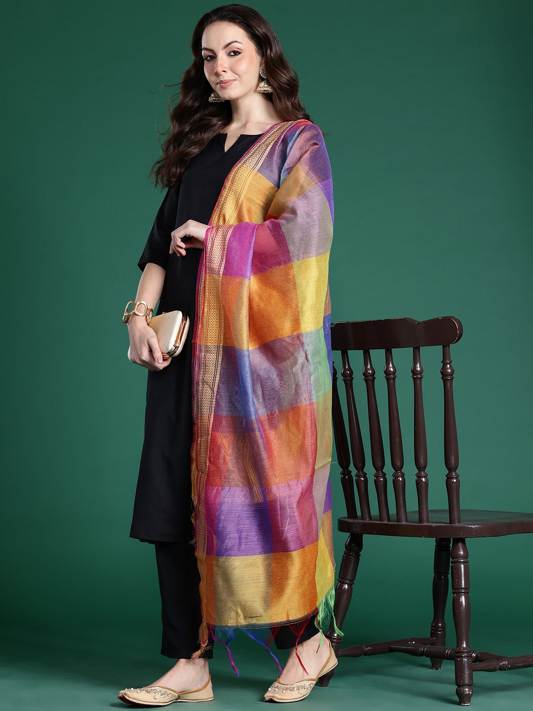 Dhiyona IE Kurta with Trousers & With Dupatta