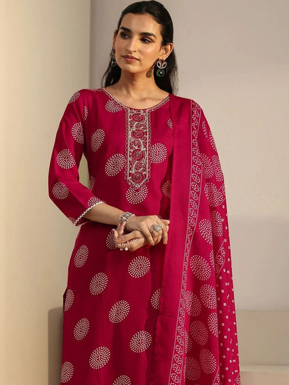 Women Ethnic Motifs Printed Regular Thread Work Kurta with Sharara & With Dupatta