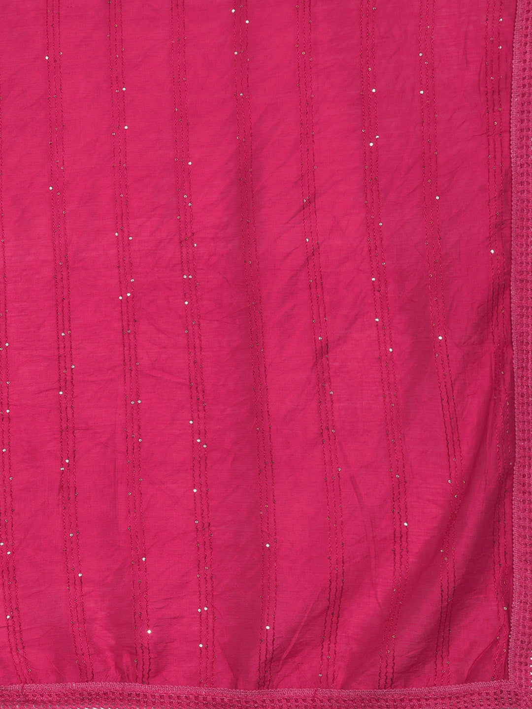Ethnic Motifs Embroidered Regular Sequinned Kurta with Trousers Dupatta