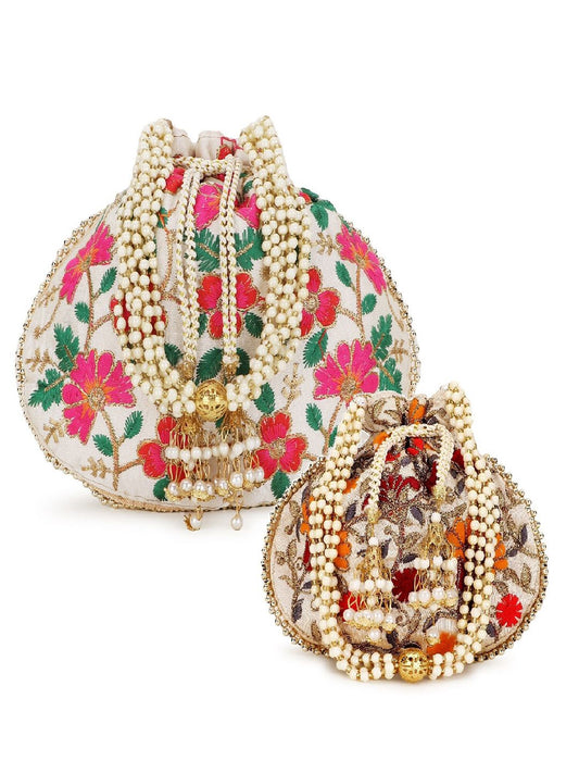 Dhiyona NR Embroidered Potli Clutch