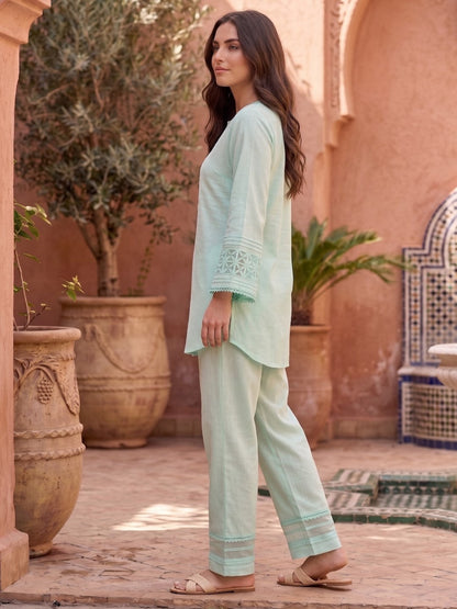 Prisha mantis embroidery cotton co-ord set