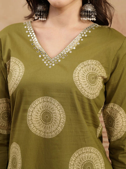 Women Ethnic Motifs Printed Regular Kurta with Palazzos & With Dupatta