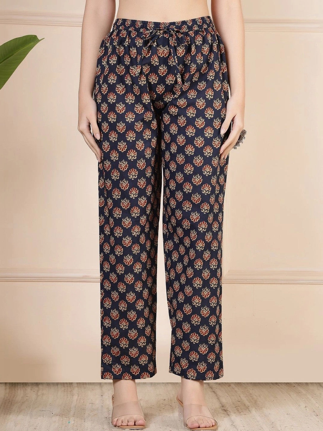 Women Ethnic Motifs Printed Empire Pure Cotton Kurta with Palazzos & With Dupatta