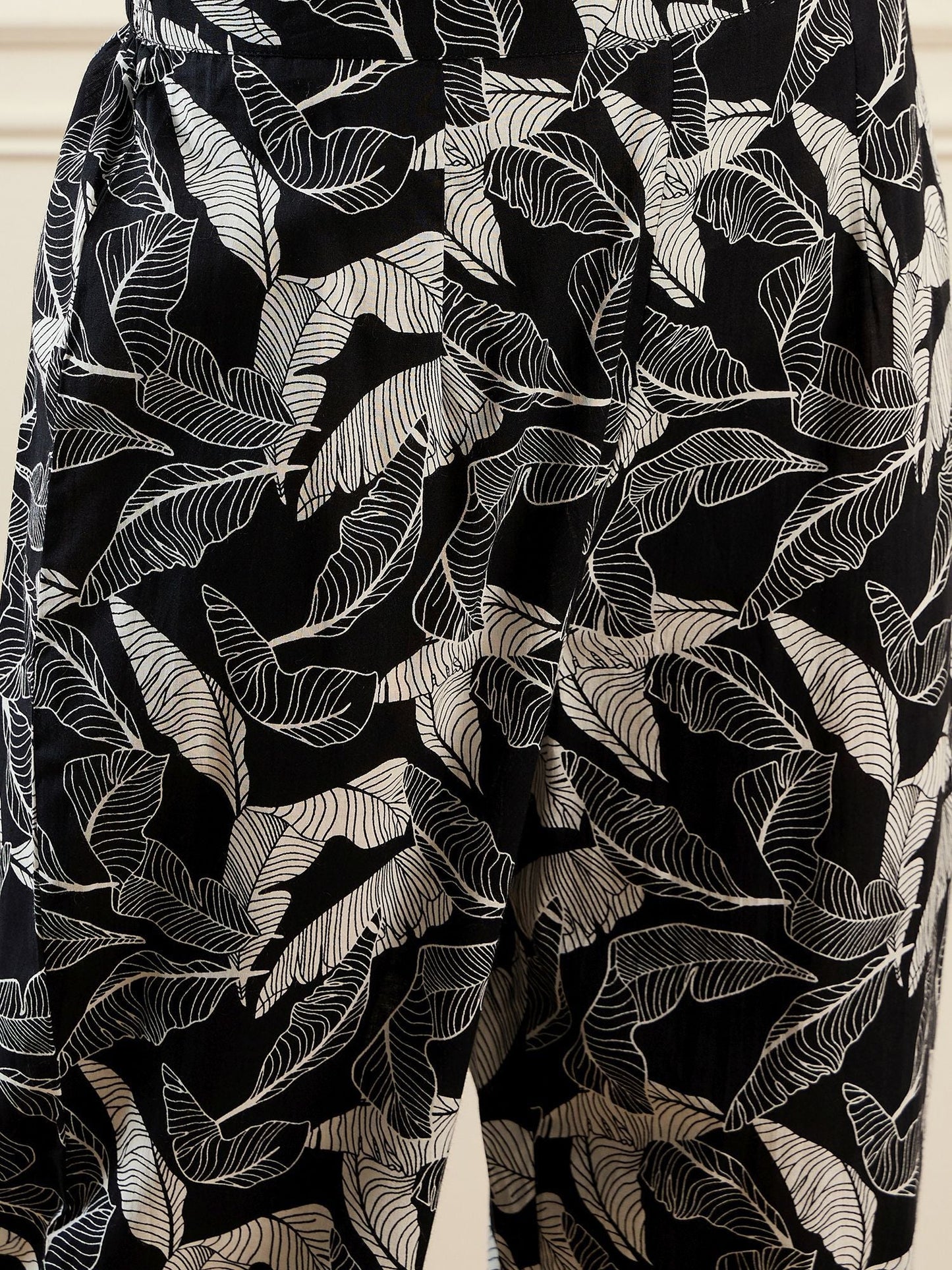 Floral Printed Notch Neck Pure Cotton A-Line Kurta With Trouser