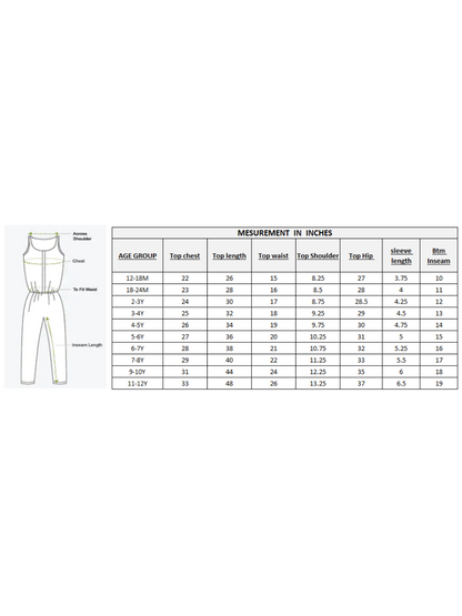 Girls calf Lenght jumpsuit with Cord Belt