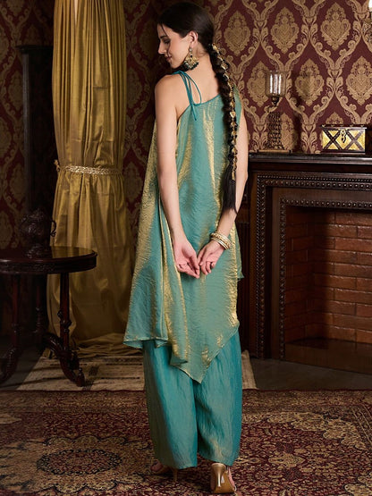 Dhiyona CH One Shoulder Kurta with Palazzos