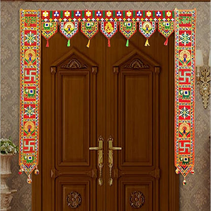 Handmade Toran Toranam Bandarwal Wall Door Hanging Ornaments for Main Gate Entrance, Home Office Diwali New Year Decorations, Home Decorative Items