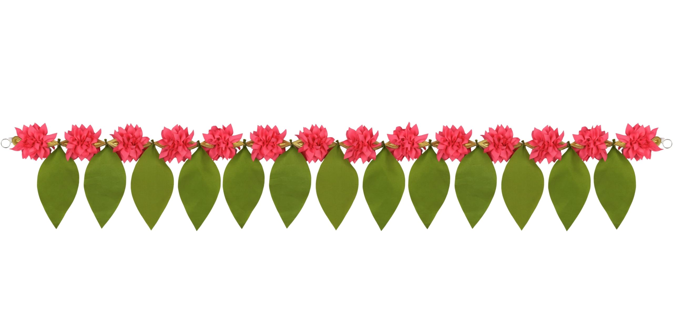 Toran for Main Door Entrance, Handmade Mango Leaf Toran, Traditional Bandarwal for Festival, Pooja, Wedding & Home Decor, Artificial Leaf Door Hanging (42 x 7 Inches, Green)