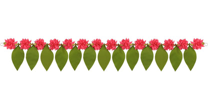 Toran for Main Door Entrance, Handmade Mango Leaf Toran, Traditional Bandarwal for Festival, Pooja, Wedding & Home Decor, Artificial Leaf Door Hanging (42 x 7 Inches, Green)