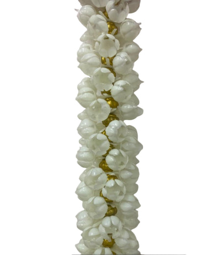 Artificial Flower Hanging Garlands for Decoration, White and Red Flower Strings, 60 Inch 4 Floral Hanging for Mandir, Wedding, Festival, Door, Wall & Home Décor
