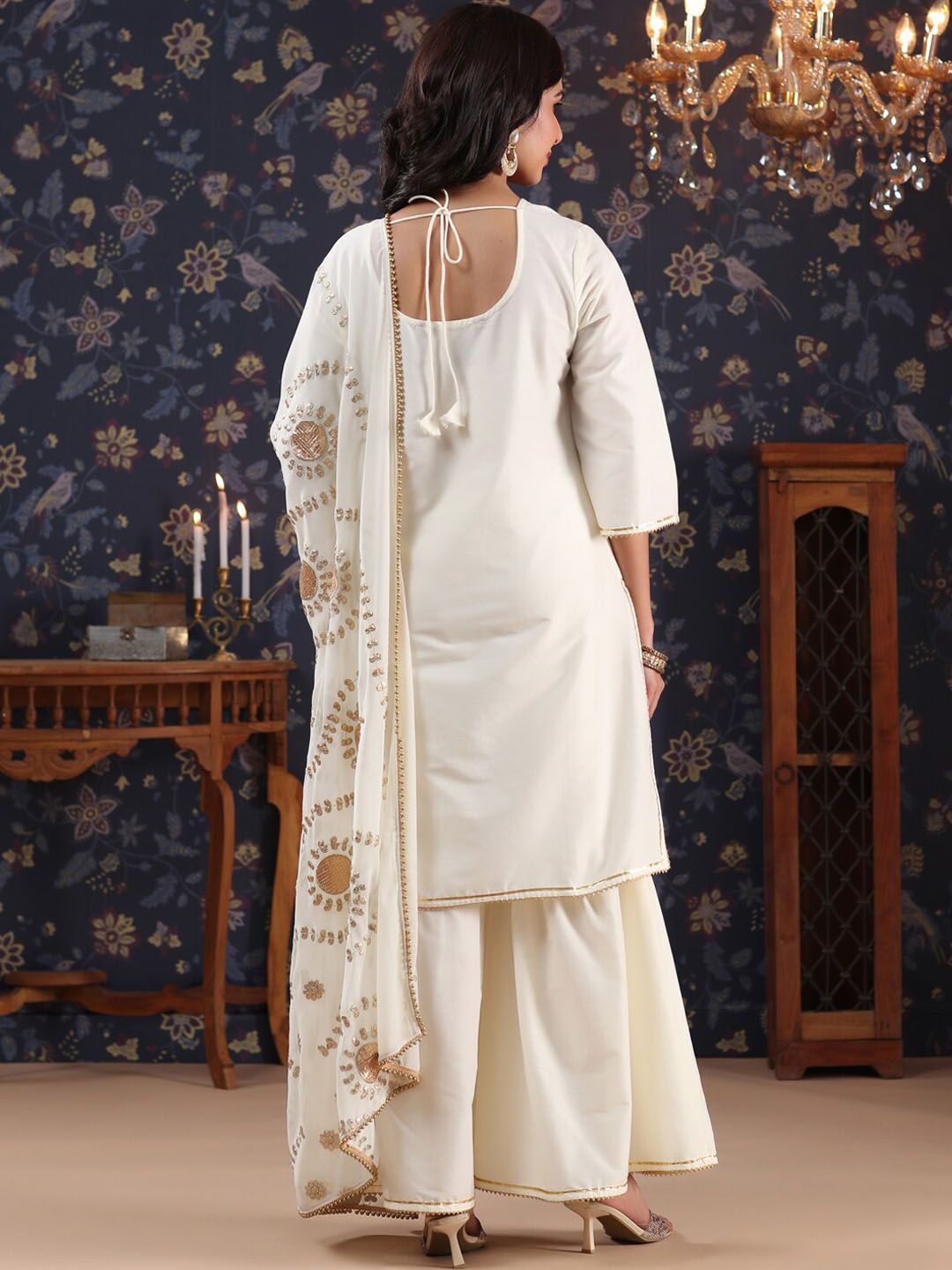 Dhiyona HOP Gotta Patti Kurta With Sharara & Dupatta