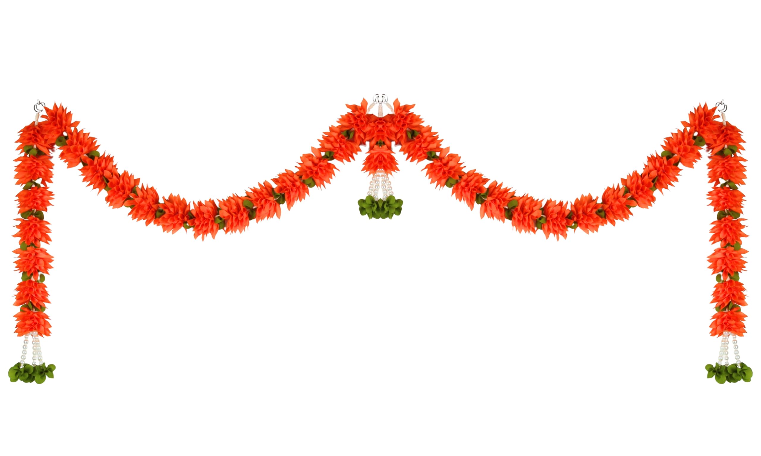 Toran for Main Door Entrance, Bandarwal for Festival, Pooja Mandir, Yellow Handmade Traditional Flower Hanging for Home & Office Decor (42 inches 18 inches)