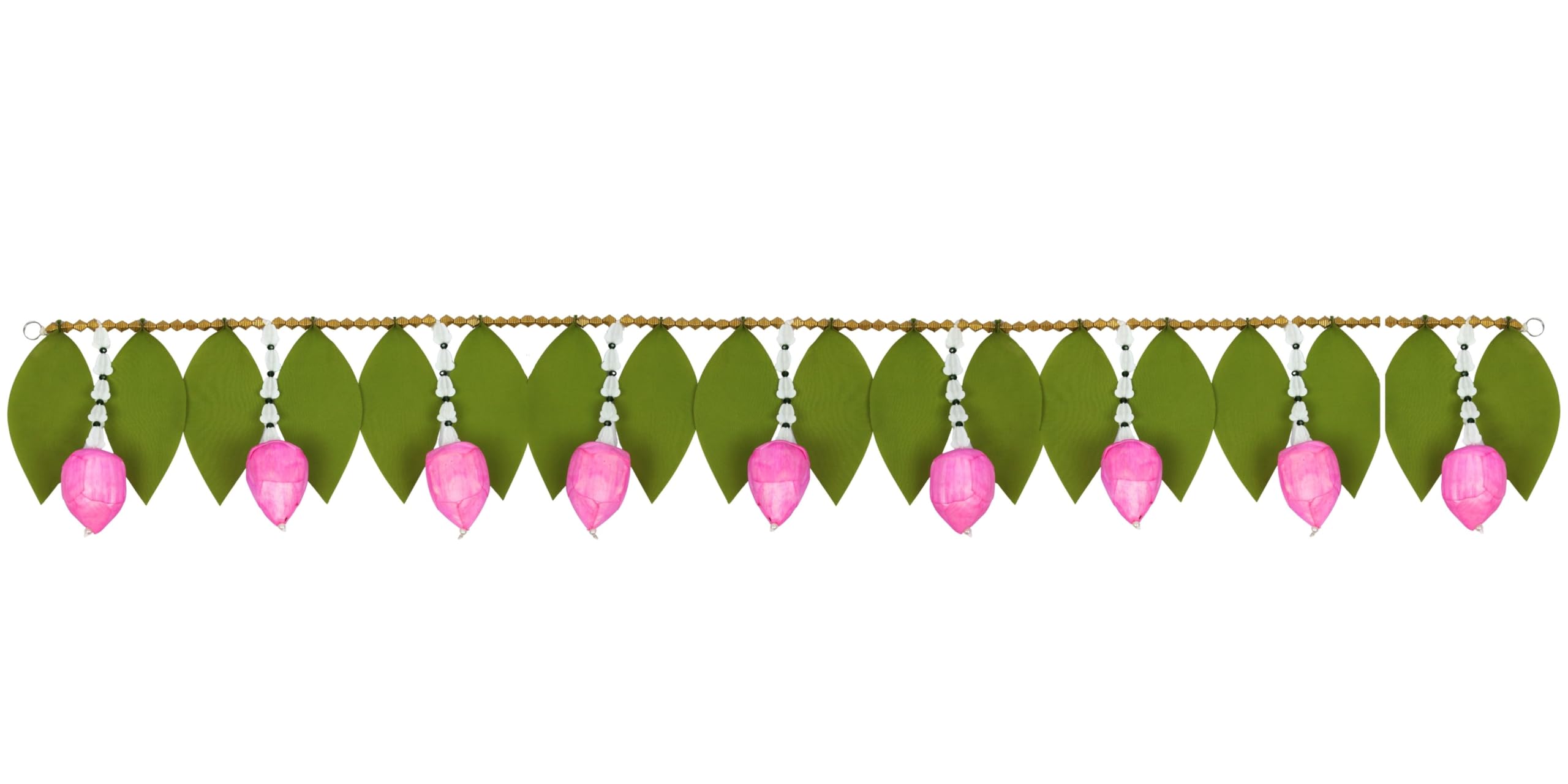 Toran for Main Door Entrance, Handmade Mango Leaf Toran, Traditional Bandarwal for Festival, Wedding & Home Decor, Artificial Leaf Door Hanging (42 x 7 Inches, Green)
