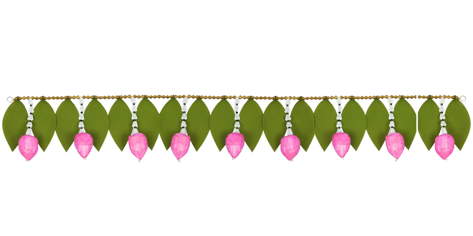 Toran for Main Door Entrance, Handmade Mango Leaf Toran, Traditional Bandarwal for Festival, Wedding & Home Decor, Artificial Leaf Door Hanging (42 x 7 Inches, Green)