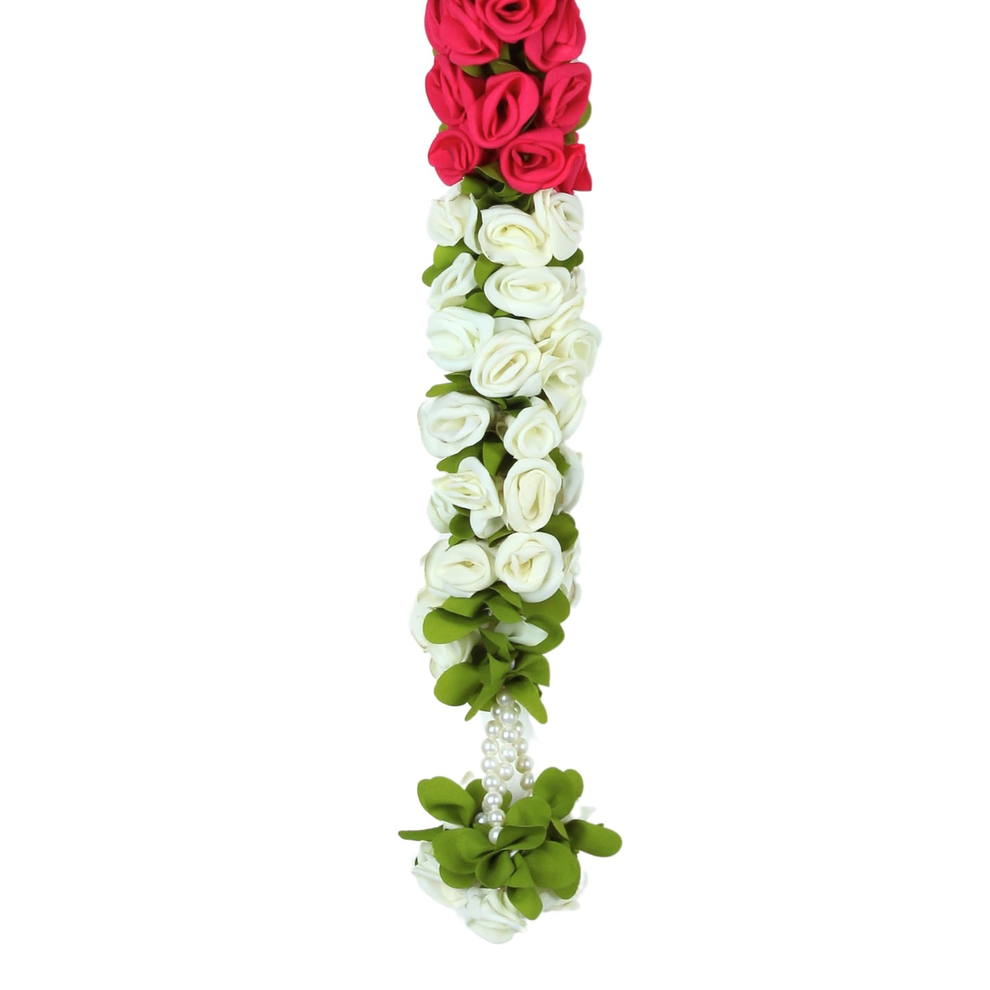 Toran for Main Door Entrance, Bandarwal for Festival, Pooja Mandir & Wedding, Handmade Traditional Flower Hanging for Home & Office Decor (42 inches 30 inches) Red