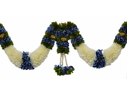 Orange & Green Hanging Artificial Flower Toran for Main Door Entrance, Reusable Thoran for Pooja Mandir, Living Room & Home Décor, Bandarwal for Festival Decoration (42x25 inch)