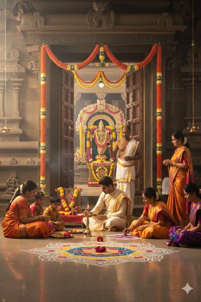 Toran for Main Door Entrance, Bandarwal for Festival, Pooja Mandir & Wedding, Handmade Traditional Flower Hanging for Home Dcor & Office Dcor (42 inches 60 inches) Orange