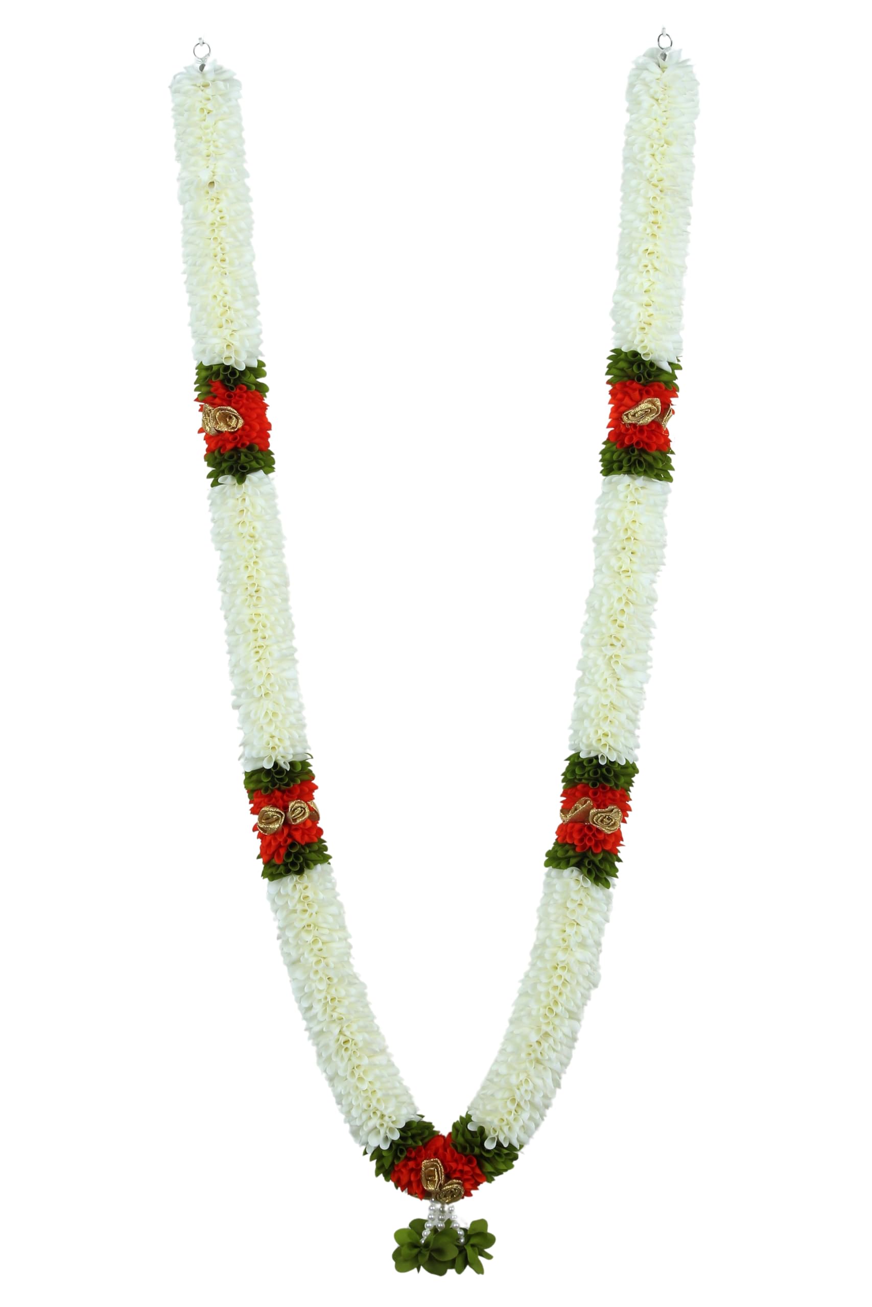 Garland for Photo Frame, 30 Inches Artificial Garland for Photo Frame, Garland for Decoration,God Idol, Festivals, Home Decor, Sankranti, Varalakshmi, Diwali & Wedding (White)