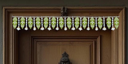 Toran for Main Door Entrance, Handmade Mango Leaf Toran, Traditional Bandarwal for Festival, Wedding & Home Decor, Artificial Leaf Door Hanging (42 x 6 Inches, Green)