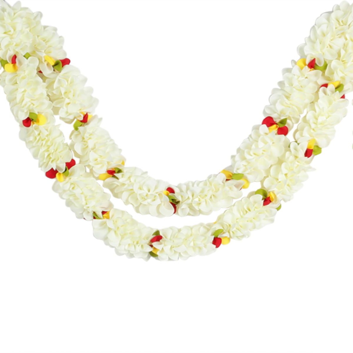 Toran for Main Door Entrance, Bandarwal for Festival, Pooja Mandir & Wedding, Handmade Traditional Flower Hanging for Home & Office Decor (42 inches 30 inches) Off White