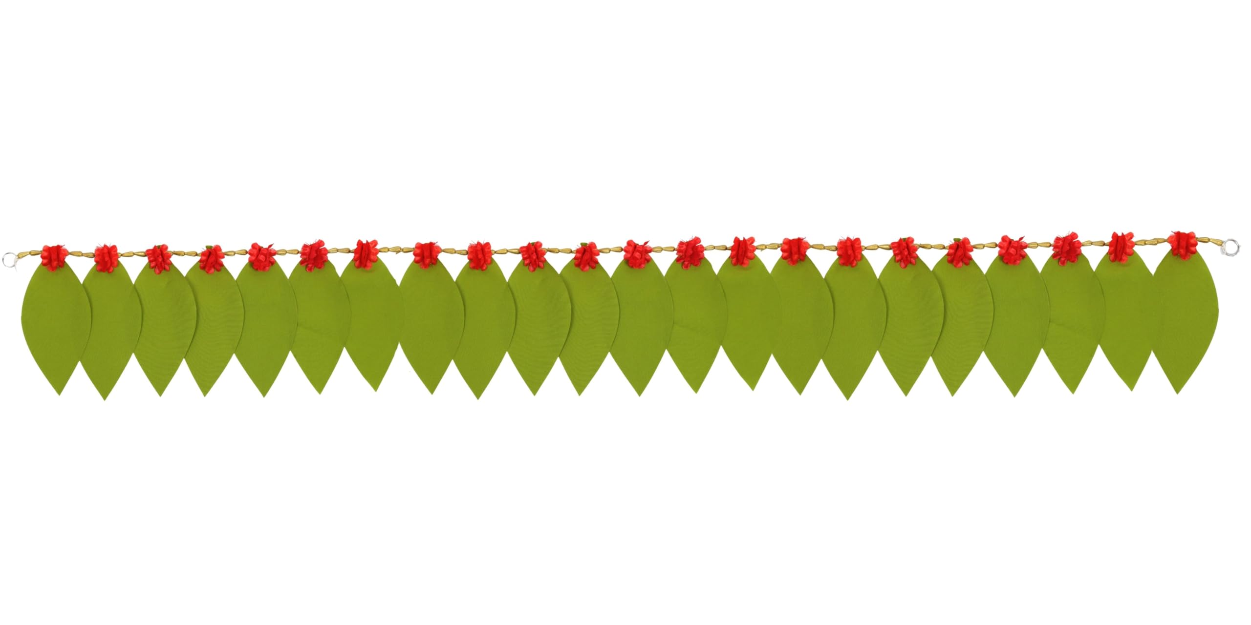 Toran for Main Door Entrance, Handmade Mango Leaf Toran, Traditional Bandarwal for Festival, Pooja, Wedding & Home Decor, Artificial Leaf Door Hanging (42 x 6 Inches, Green)