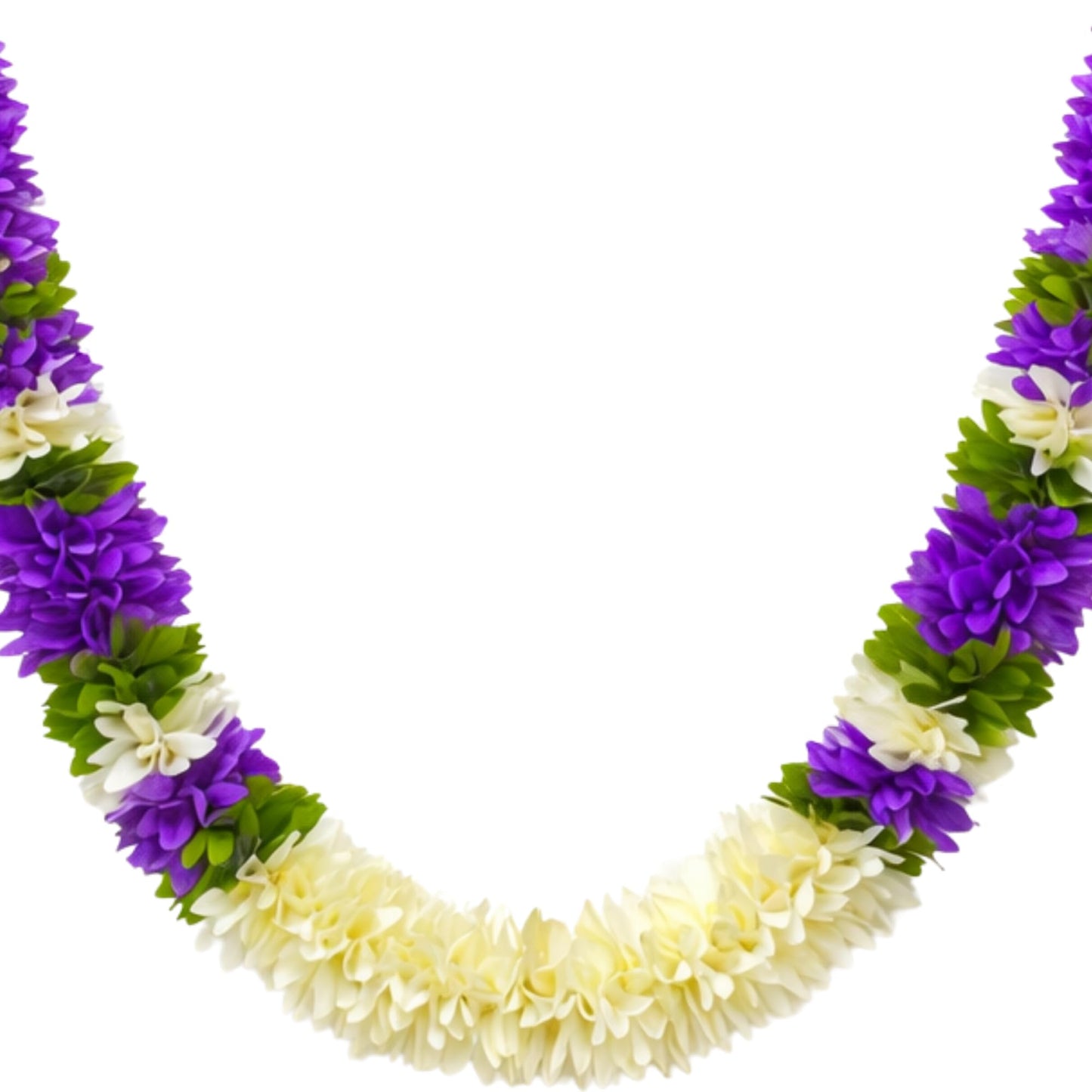 Flower Garland for Pooja Mandir Decoration, 40 Inches Hanging Mala for Photo Frame, Haar Mala for God Idols, Photo Frames of Loved Ones, Ancestors, Pitra & Pooja Room Décor (Purple)