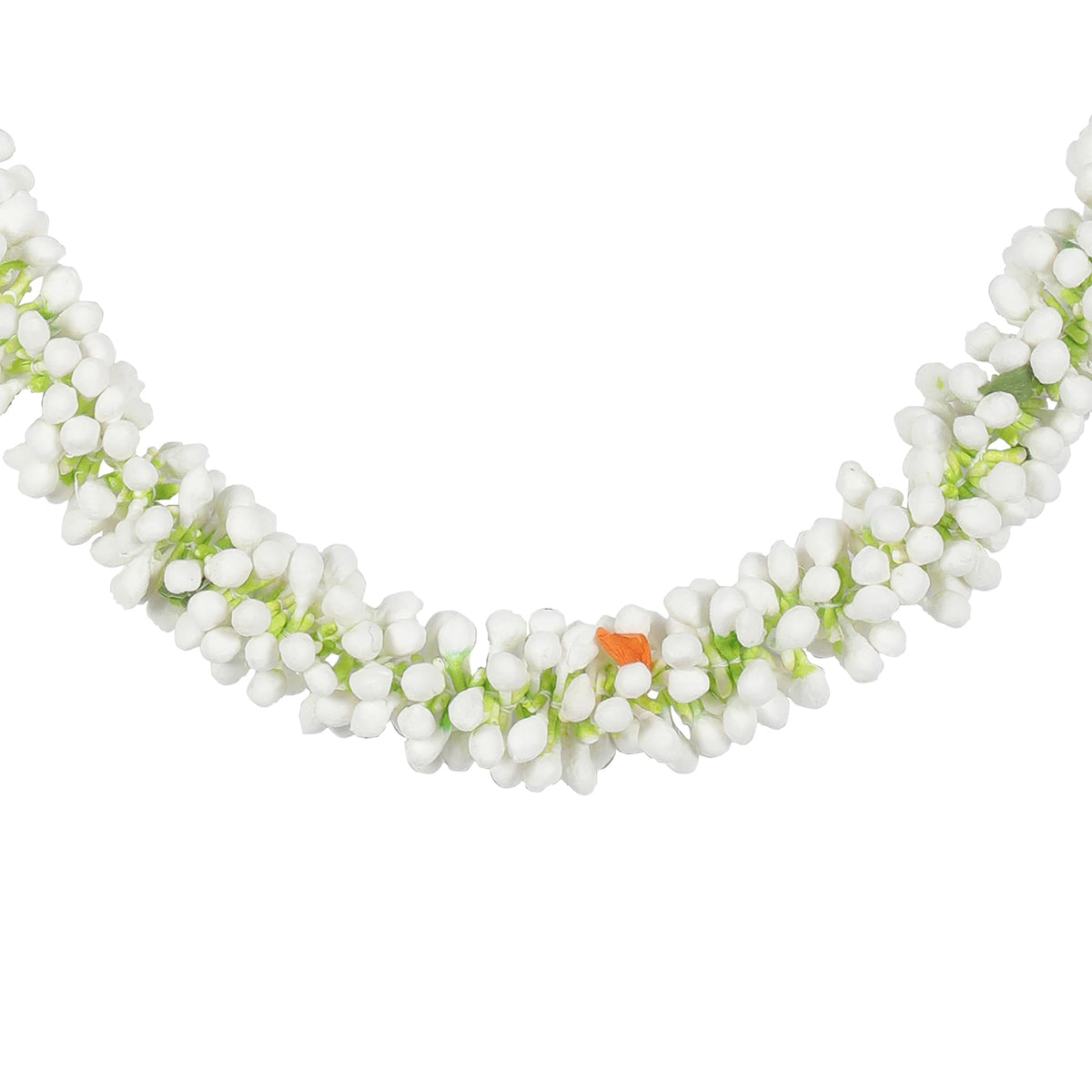 Artificial Garland for Home Decoration, 40 Inches Handcrafted Artificial Jasmine Flower Garland for Sankranti Ugadi Varamahalakshmi Wedding Event & Navaratri Festivals (White)